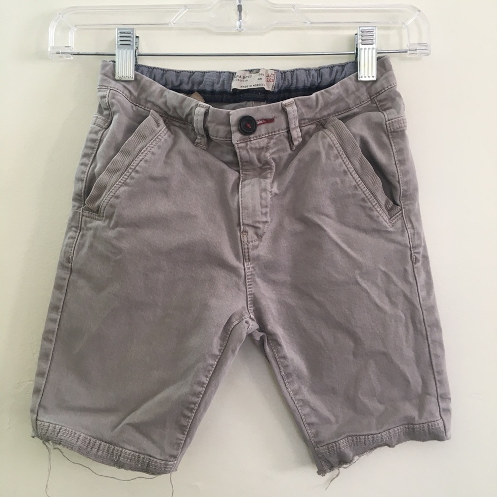 Distressed Grey Cargo Shorts